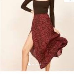 NWT: Reformation - Zoe Skirt  - Wild Cat - Size 4